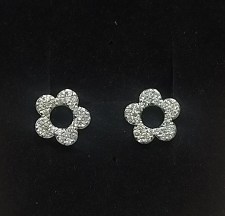 NICA Daisy Flower Embedded 10mm Stud Earrings for Women