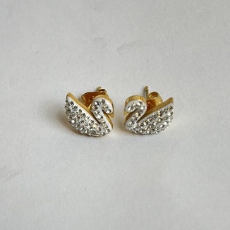 CONSTANCE Swan-Stud Earrings