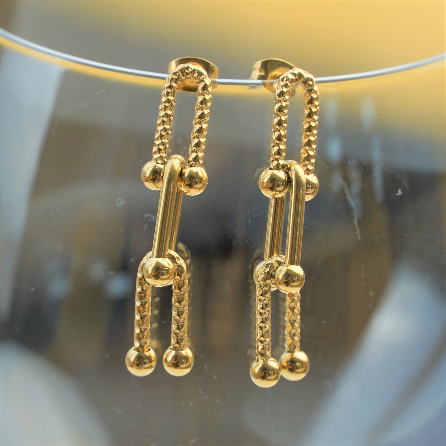 EMILY Buckle Chain Drop Earrings