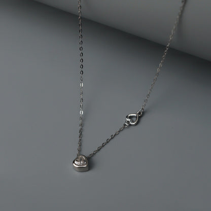 PLUM CAPRI S925 Silver Shape Star Heart Pendant Chain Necklace for Women