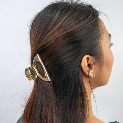 Hair Clamp Claw BLOOM Collection for Women – Gold Chain Design Hair Clamp Clip