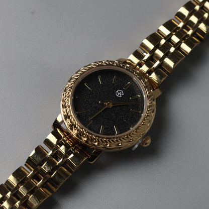 ISSEI Minimalist Round Black Dial  Women's Watch