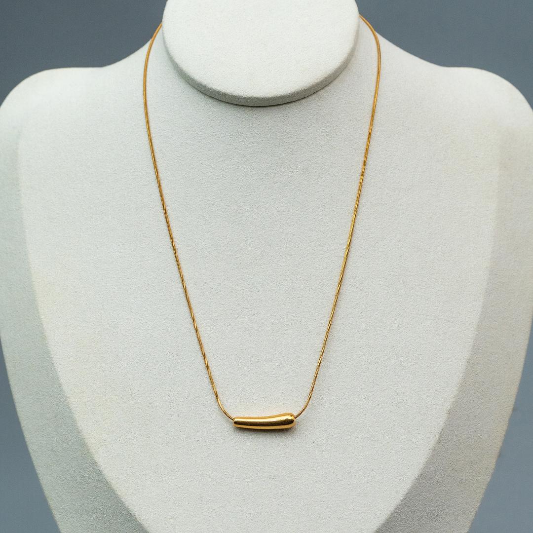 LINEI Bone Pendant Chain Necklace
