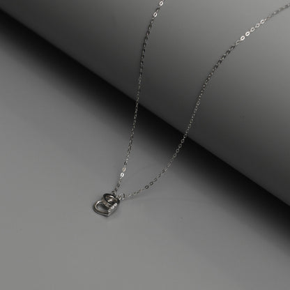 ELARION S925 Silver Tangled Heart Chain Necklace for Women