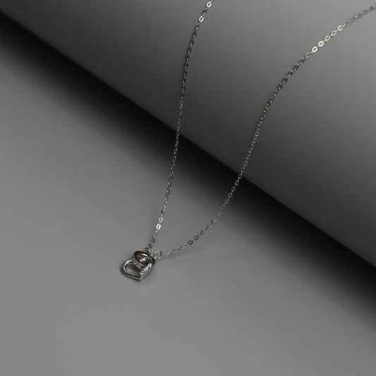 ELARION S925 Silver Tangled Heart Chain Necklace for Women