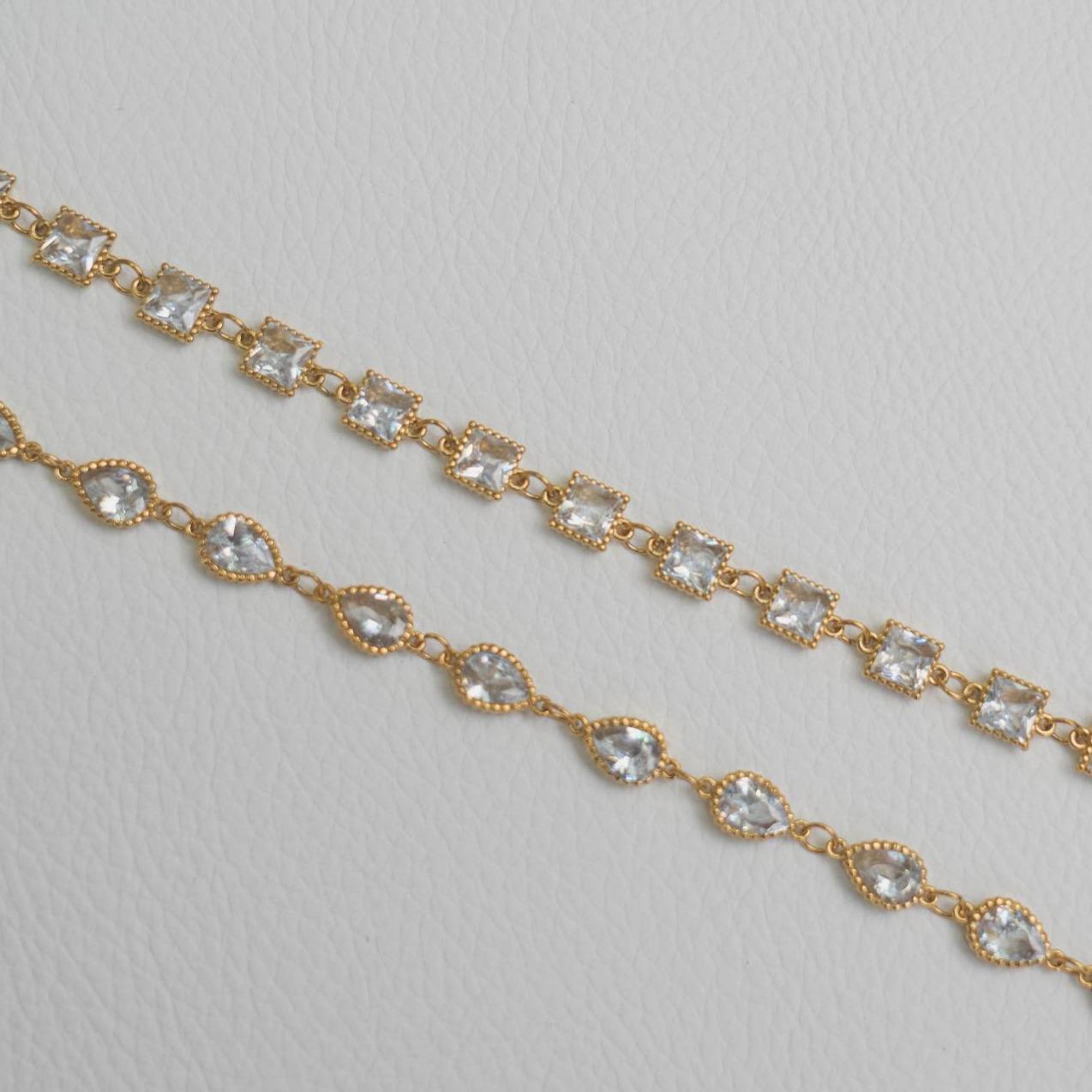 SQA-YVO Stone Chain Bracelet Fashion Fashion Accessories