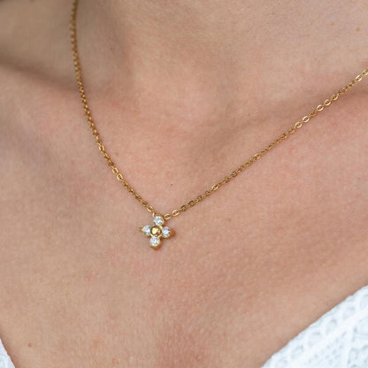 ALVEA Shiny Flower Pendant Chain Necklace For Women's
