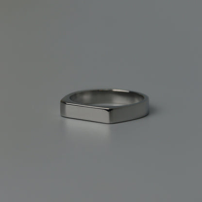 Men Jewelry NOAH Silver Plain Tiny  Rectangle Ring Fashion For Men's
