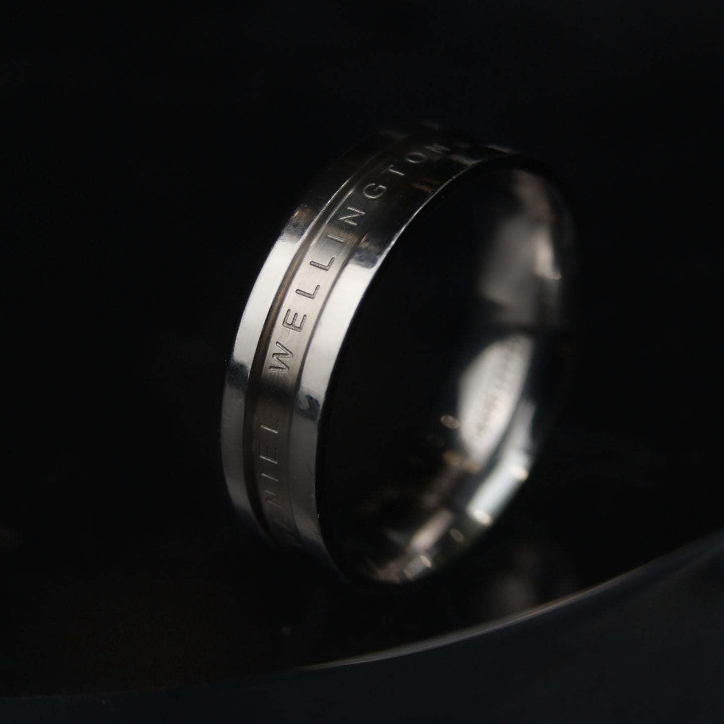 Men Jewelry DANIEL Silver 6mm Wide Inlay Ring Fashion For Men's