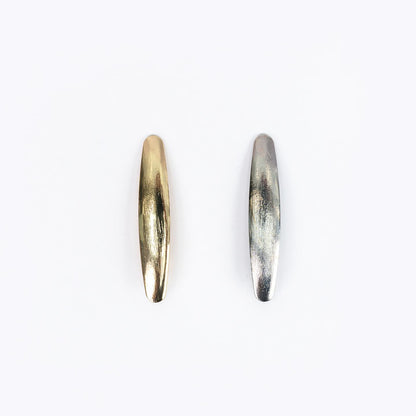 Hair Clip PRIM Gold/Silver Rough Texture Long Bar Snap Clip for Women –