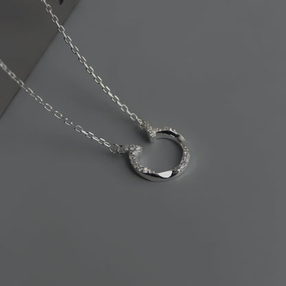 ELSIE S925 Silver Center U Shape