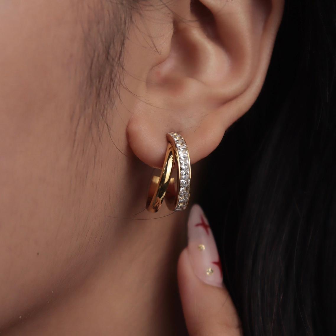 MIDNIGHT Crystal Hook Earrings