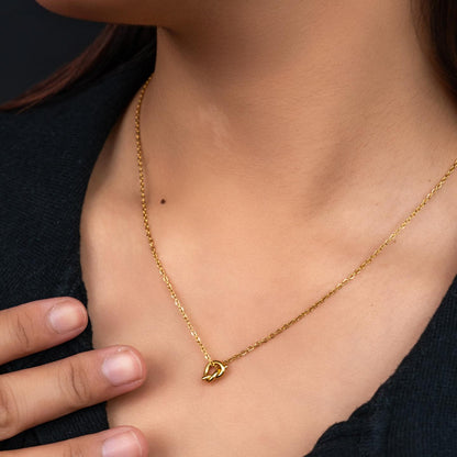ROA Mini Love Knot Pendant Chain Necklace For Women's