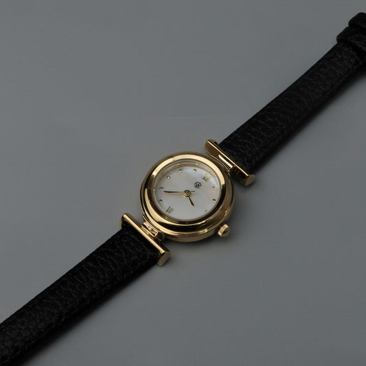 FORTIS Round Fashion Quartz Thin Leather Strap Women's Watch