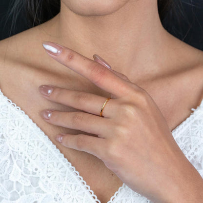 CORIN Centered Embedded Thin Ring for Women