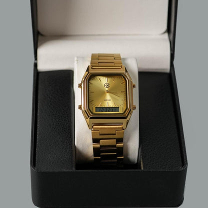 OMNIX Square Modern Style Unisex  Digital/Analog Watch