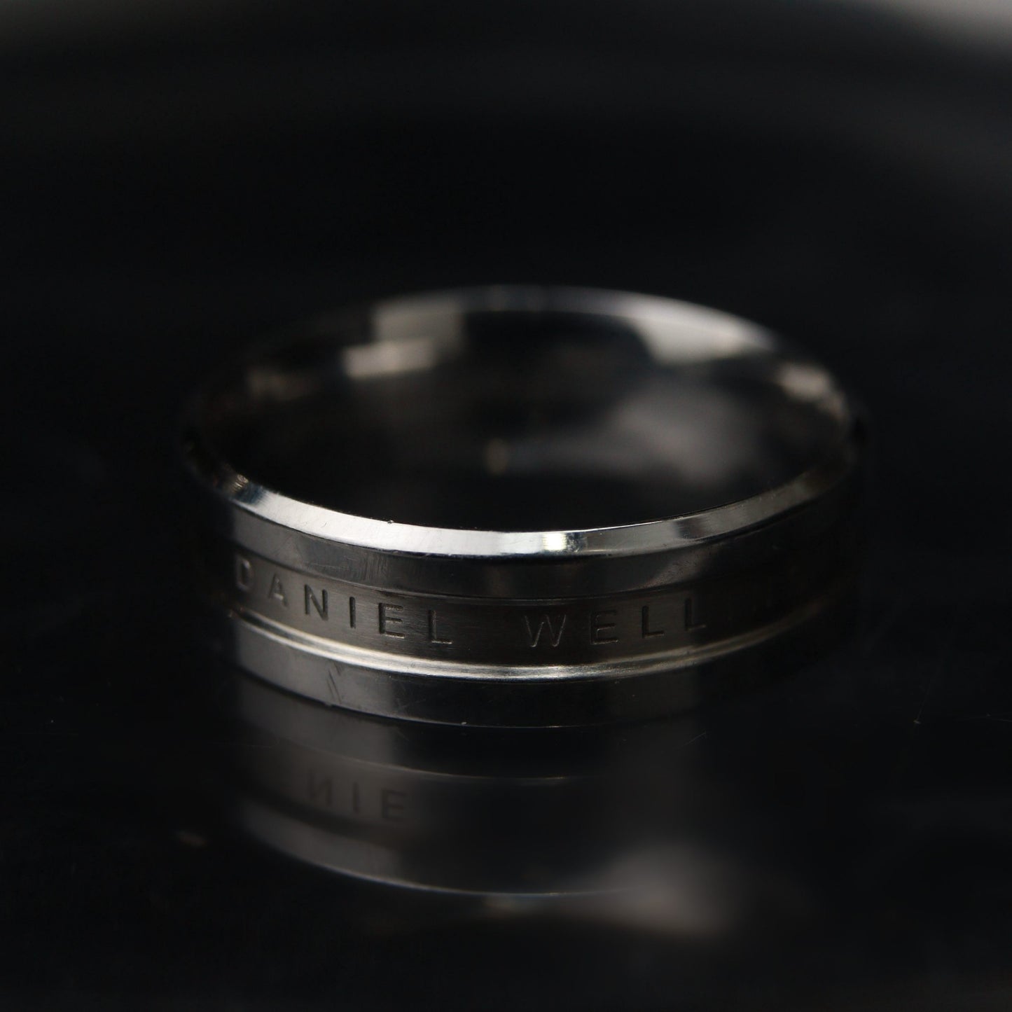 Men Jewelry DANIEL Silver 6mm Wide Inlay Ring Fashion For Men's