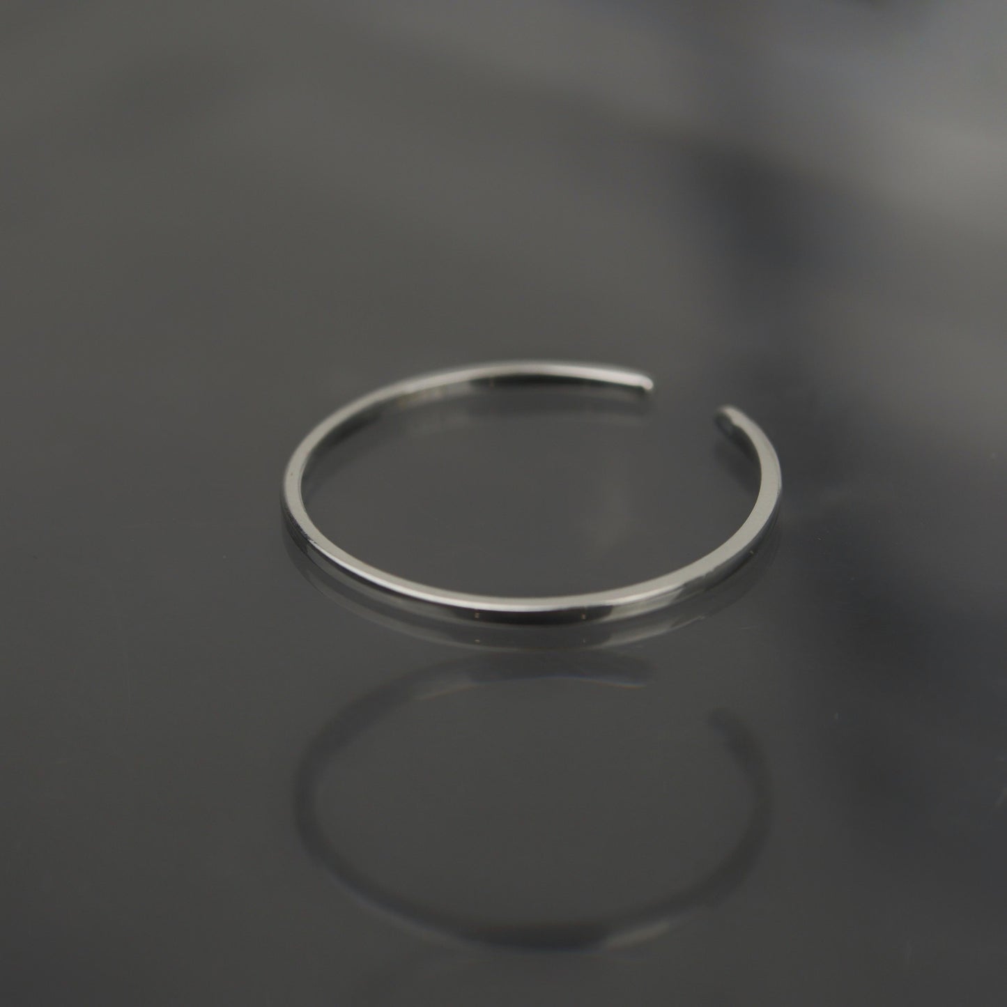 JAX S925 Silver Vermeil Thin Open Adjustable Ring for Women