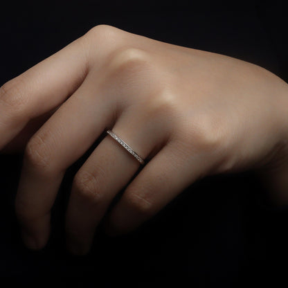 JOSIE S925 Silver Full Embedded Adjustable Ring for Women