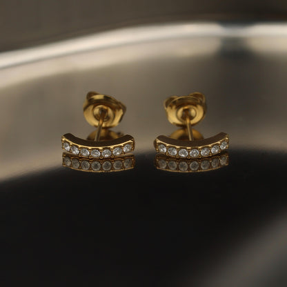 RENATA Small Smile Stud Earrings For Women's