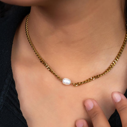 HELMI Fresh Water Pearl Choker Necklace For Women's