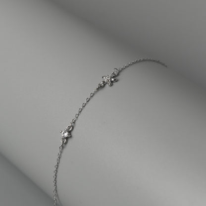 PETALYN S925 Silver Flower Star for Women Bracelet Fashion