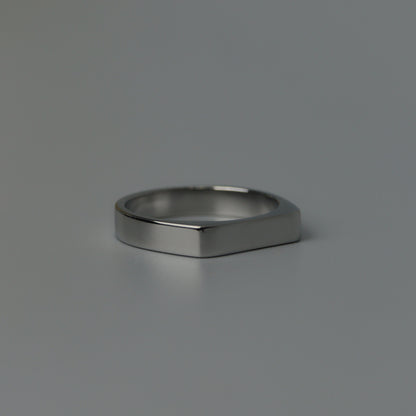 Men Jewelry NOAH Silver Plain Tiny  Rectangle Ring Fashion For Men's