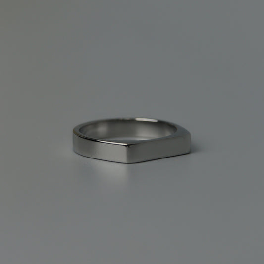 Men Jewelry NOAH Silver Plain Tiny  Rectangle Ring Fashion For Men's
