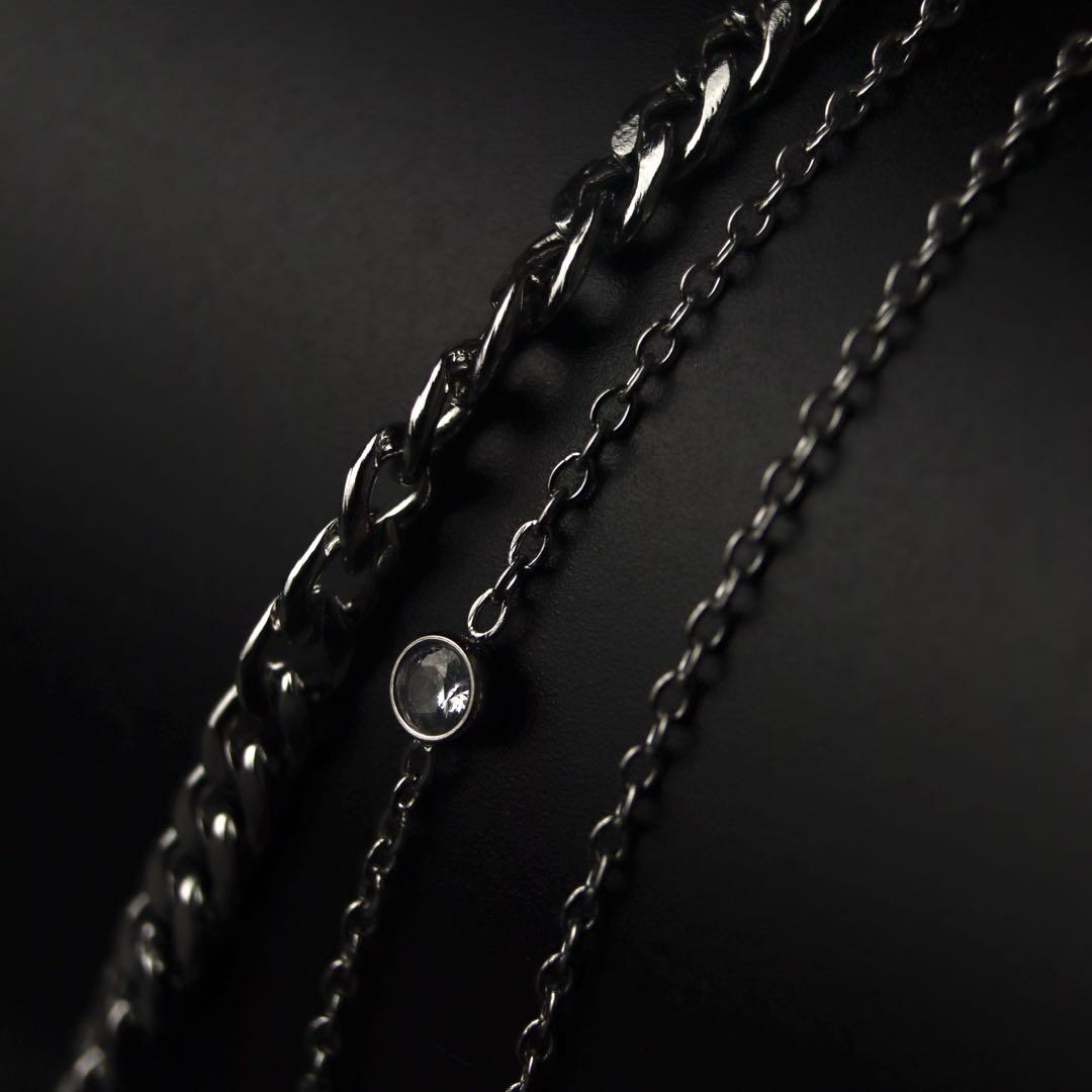 SHRYDER Silver 3 Layered Star Necklace