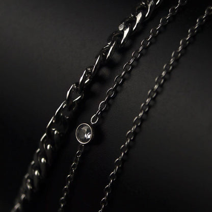 SHRYDER Silver 3 Layered Star Necklace