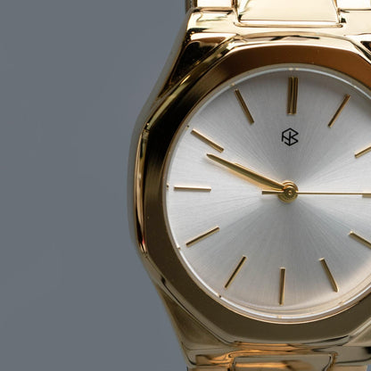JAGER Vintage Round Gold-Tone Unisex Fashion Watch