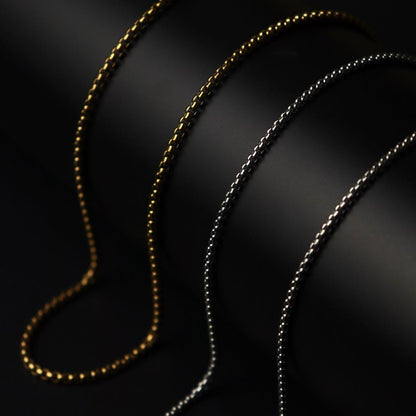 Men Jewelry RIDGE Gld/Silver Box Chain Necklace For Men's Fashion