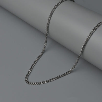 Men Jewelry SON Small Buckle Silver Chain Necklace For Men's