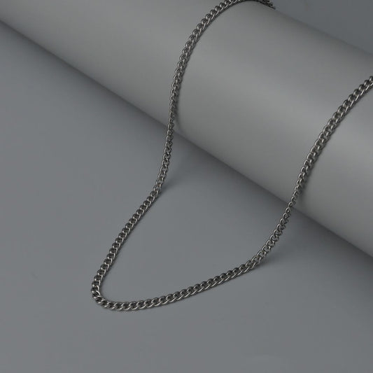 Men Jewelry SON Small Buckle Silver Chain Necklace For Men's