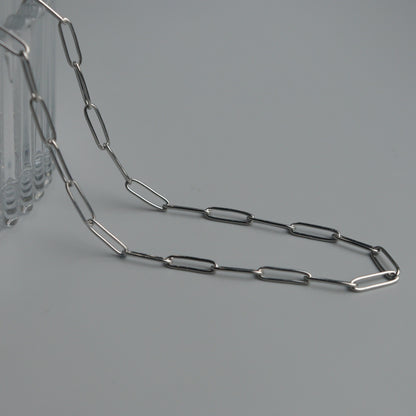 CATALINA Silver Paperclip Unisex Chain Necklace
