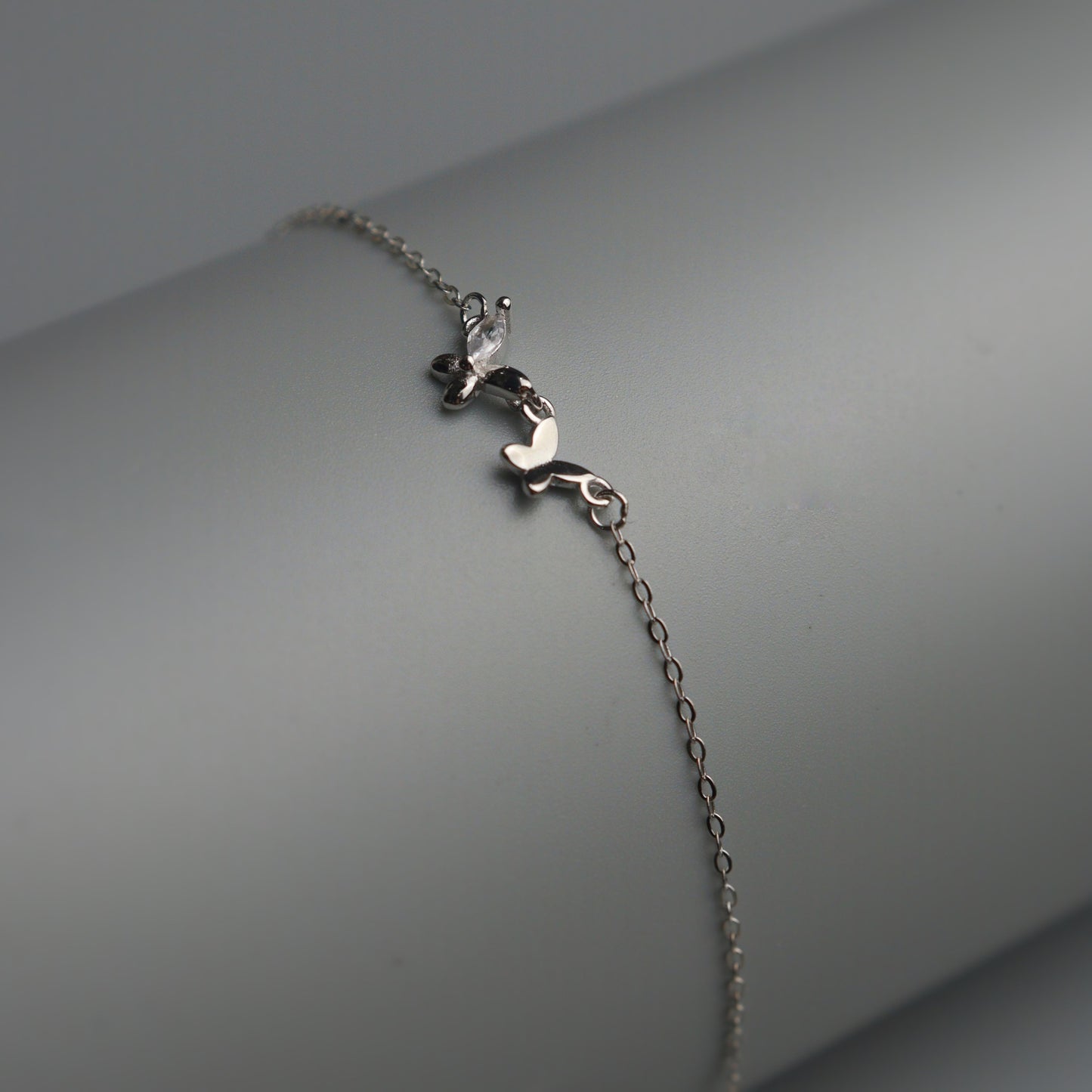 VERITY S925 Silver Mini Butterfly Bracelet