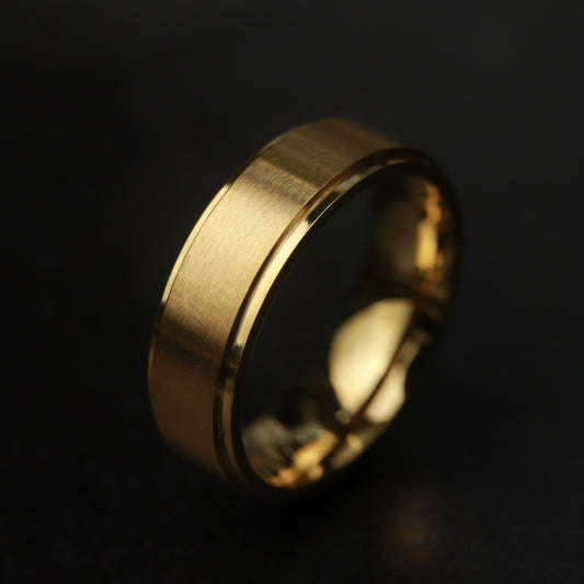 HB Men Jewelry WALTER 6mm Wide Inlay Blank Plain Ring Fashion For Men's