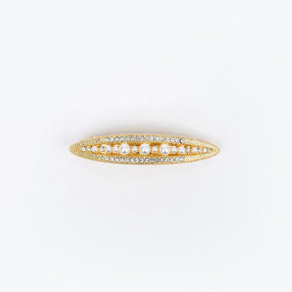 Hair Clip BLOOM Collection for Women – Gold Tone Stylish Barette Hair Accessories