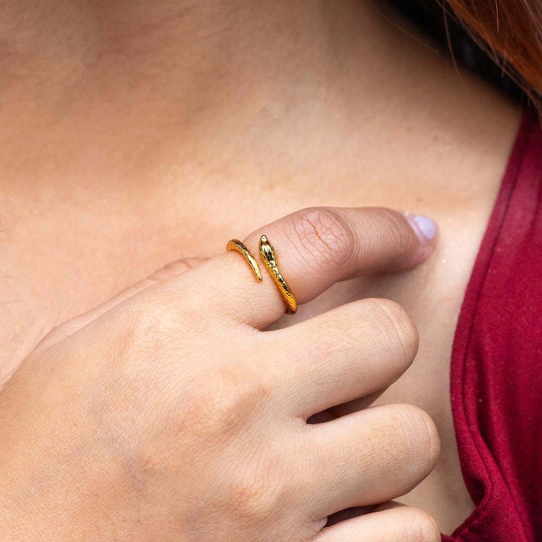 VYX Snake Head Tail Adjustable Ring for Women