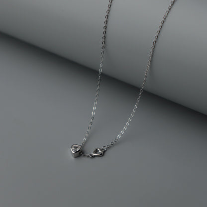 CAMI S925 Silver Heart Tangled Pendant Chain Necklace SN00030