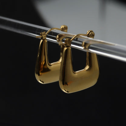 ARAV Flat Square Hoop Earrings