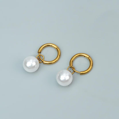 ORCA Synthetic P Circular Hoop Earrings for Women's