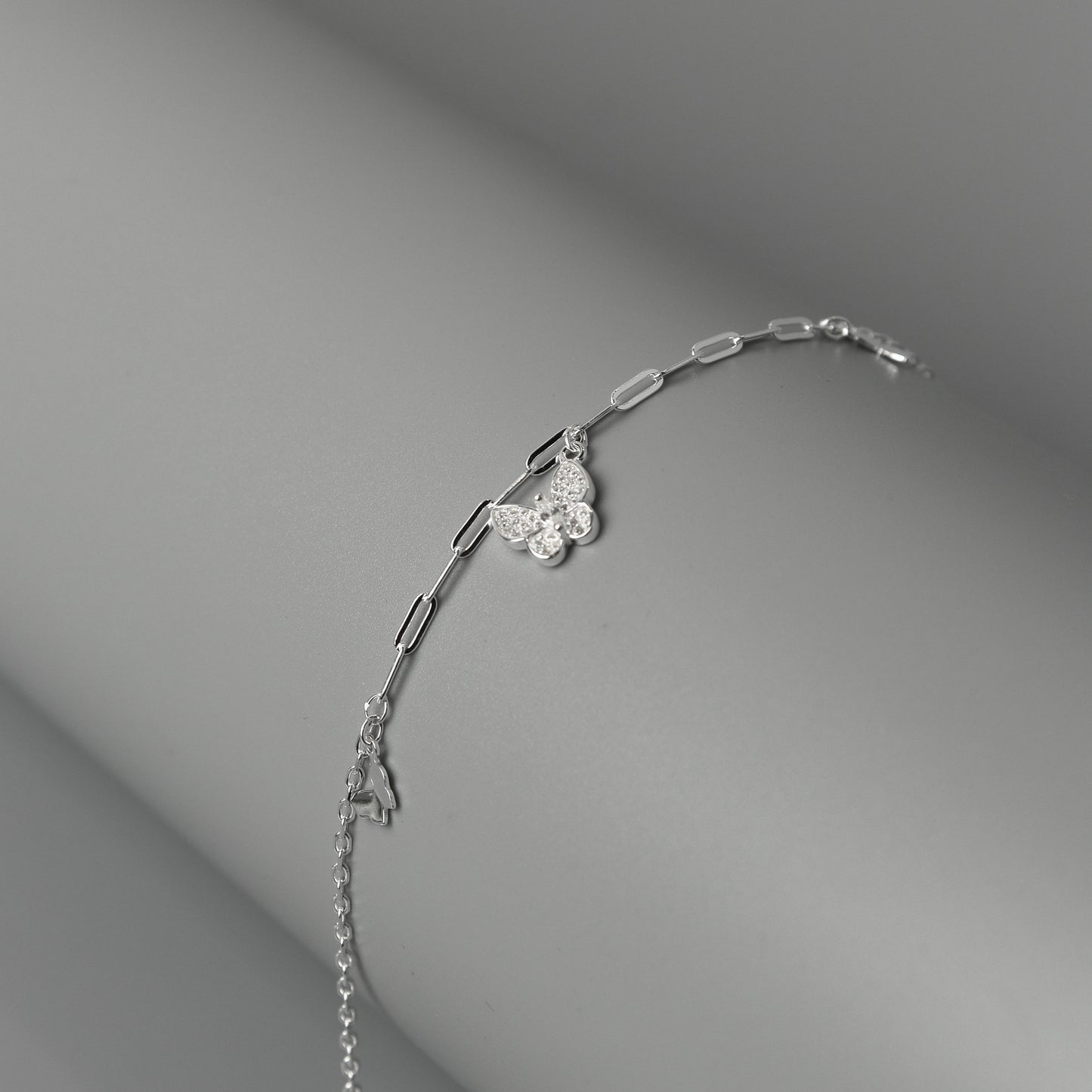 FLITARA S925 Silver Butterfly for Women Bracelet
