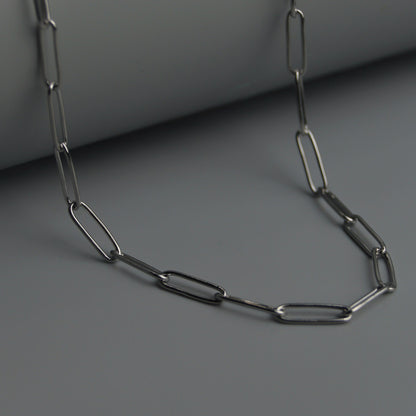 CATALINA Silver Paperclip Unisex Chain Necklace