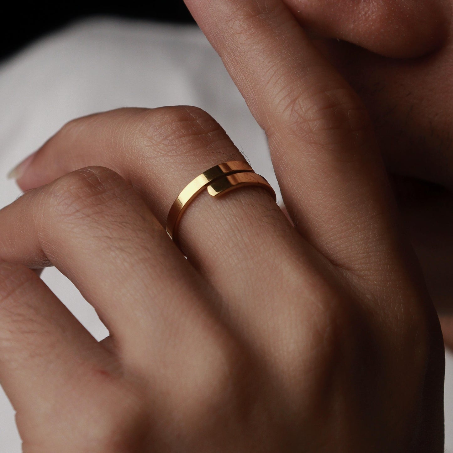Men Jewelry MATEO Plain Adjustable Wrap Ring Fashion For Men's