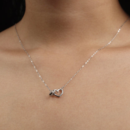 ELARION S925 Silver Tangled Heart Chain Necklace for Women