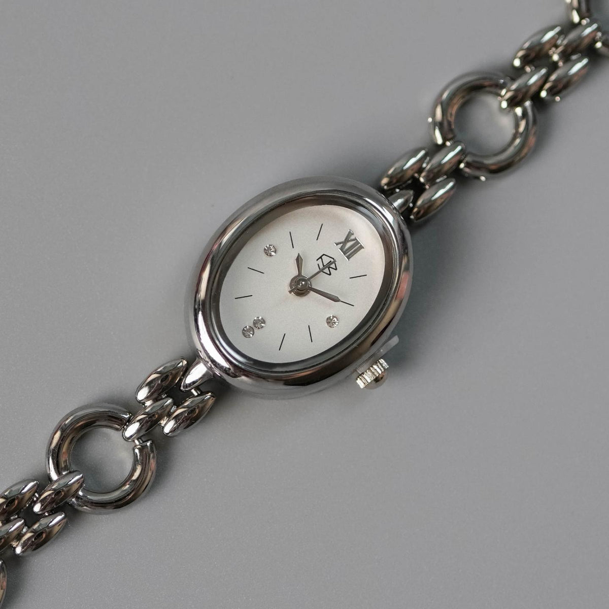 OVALA Gray Oval Dial Watch