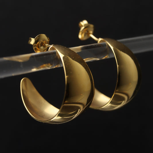 AMOS Classi C Big Half Hoop Earrings For Women's