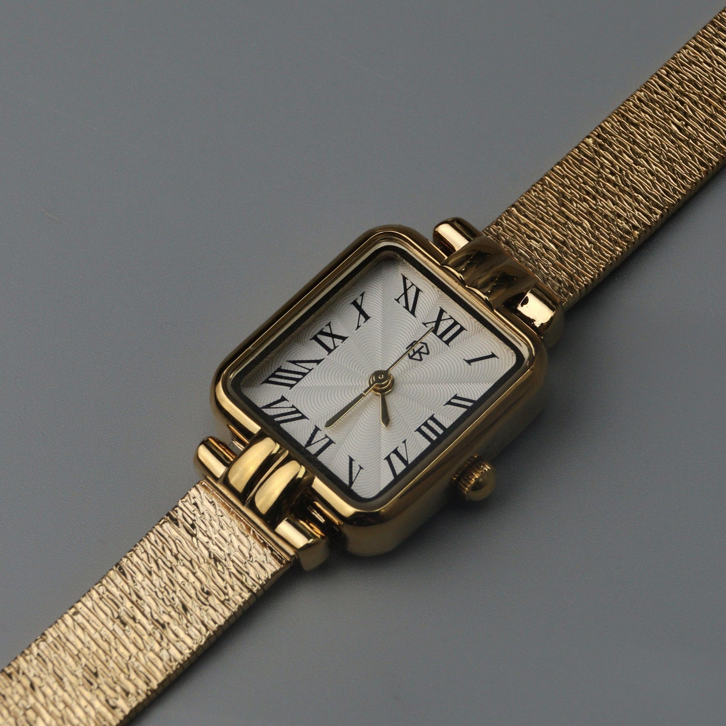 SLAGEN Women's Fashion Watch, Rectangle Case, Sliding Buckle, White Watch Face