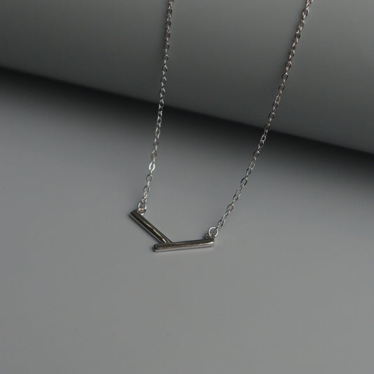SIVAN S925 Silver Geometric V Necklace